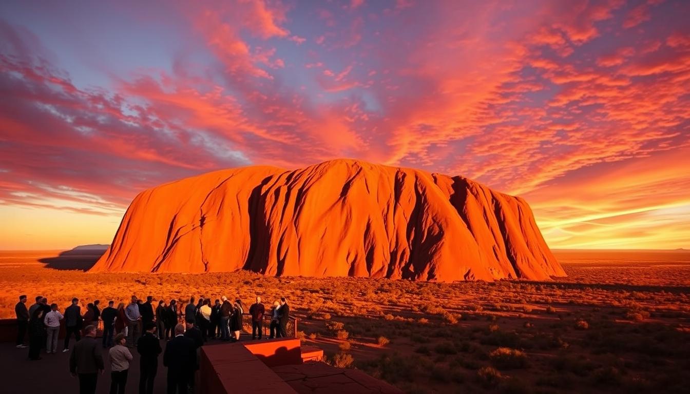 Uluru sunset viewing Uluru sunset viewing