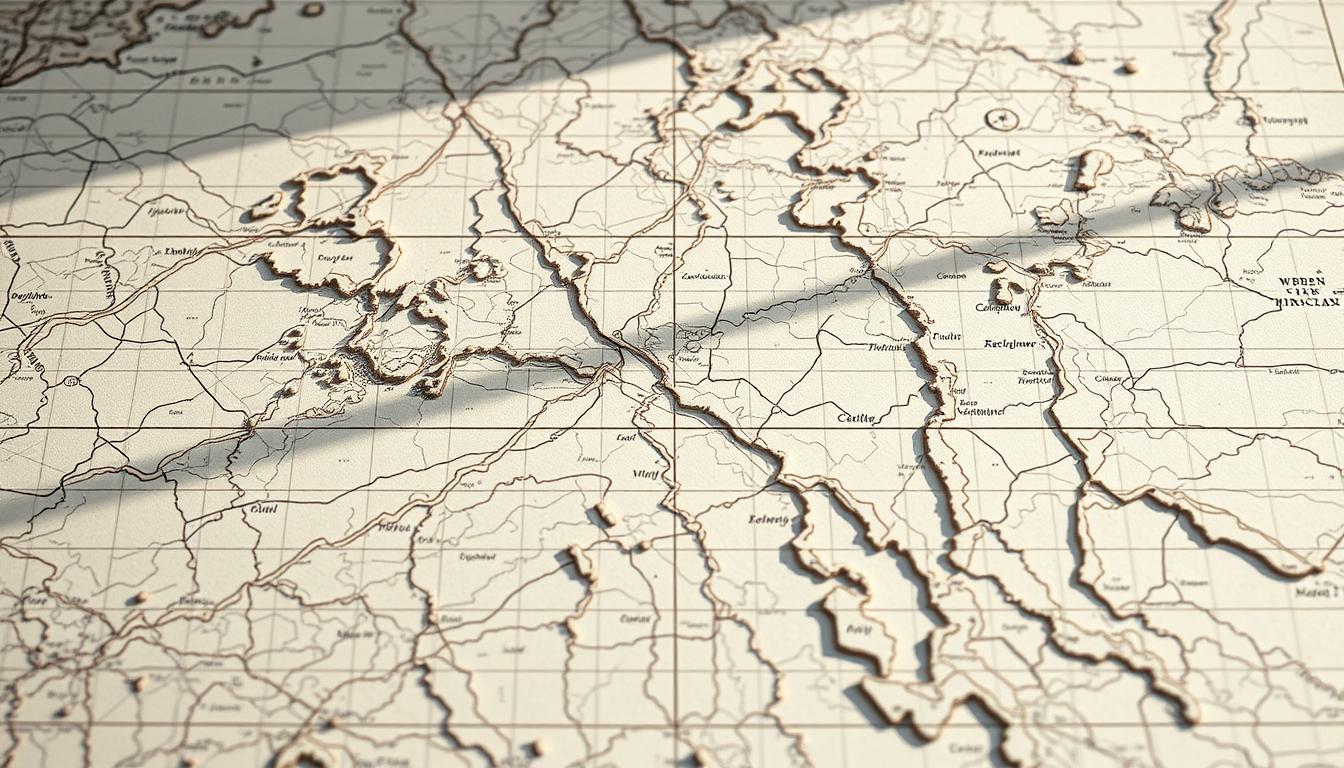 grid lines on a map grid lines on a map